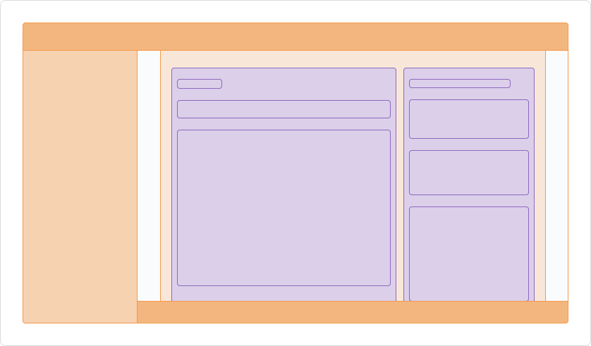 horizontal content structure