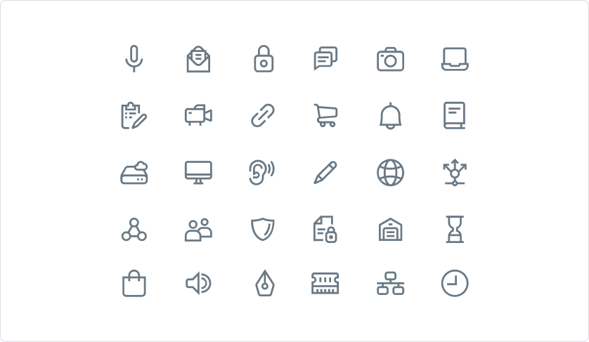 overview of icons