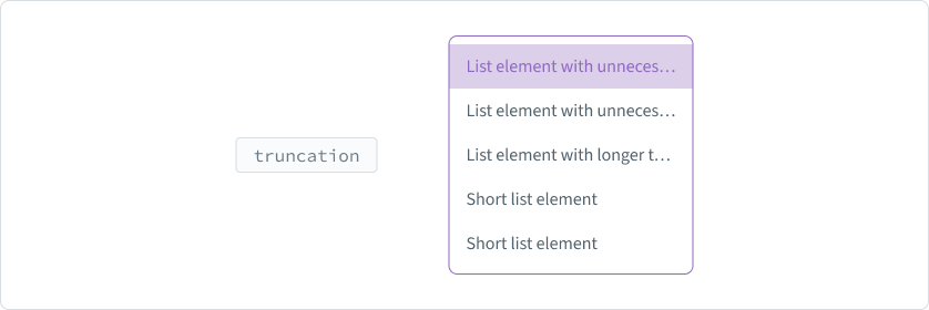 flyout with truncation